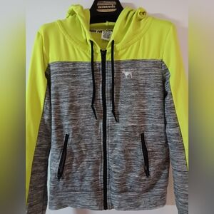 Gray and Yellow Zip-Up Pink, Victoria Secret Hoodie